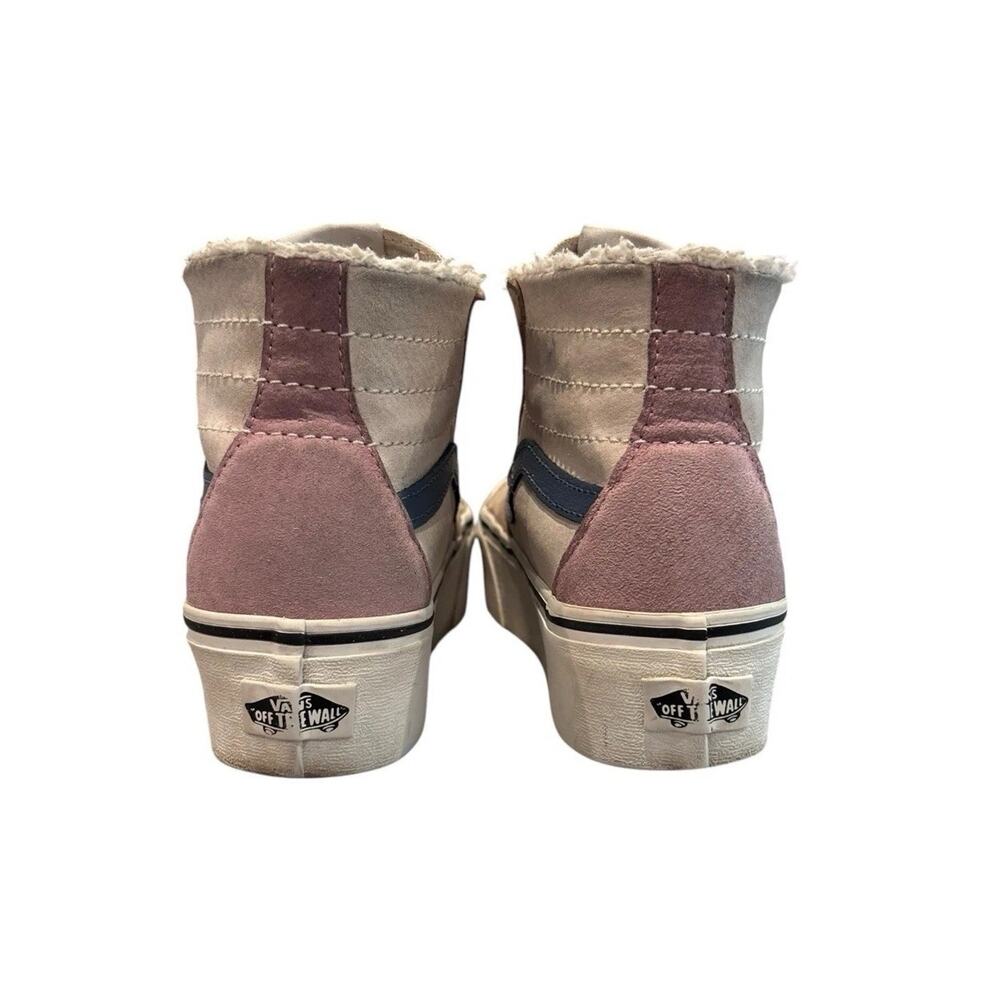 Vans Sk8-Hi Women’s 6 M 4.5 Pastel Suede Sherpa HEIQ Water Repellent High Top - Picture 5 of 9